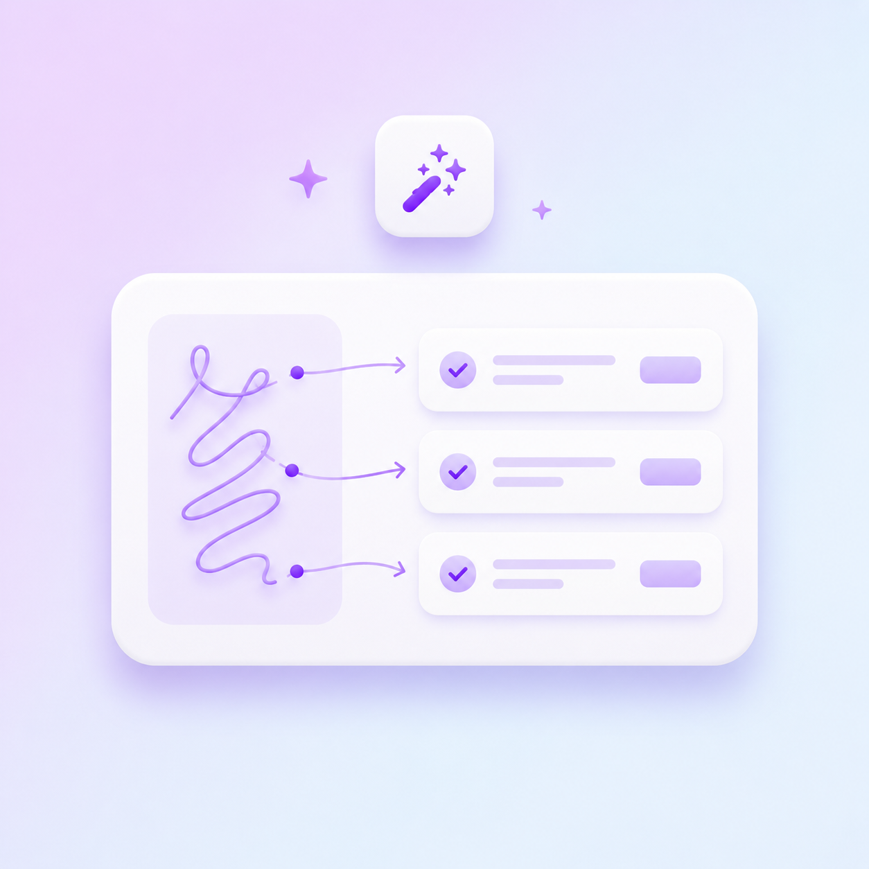 AI turns a description into invoice line items